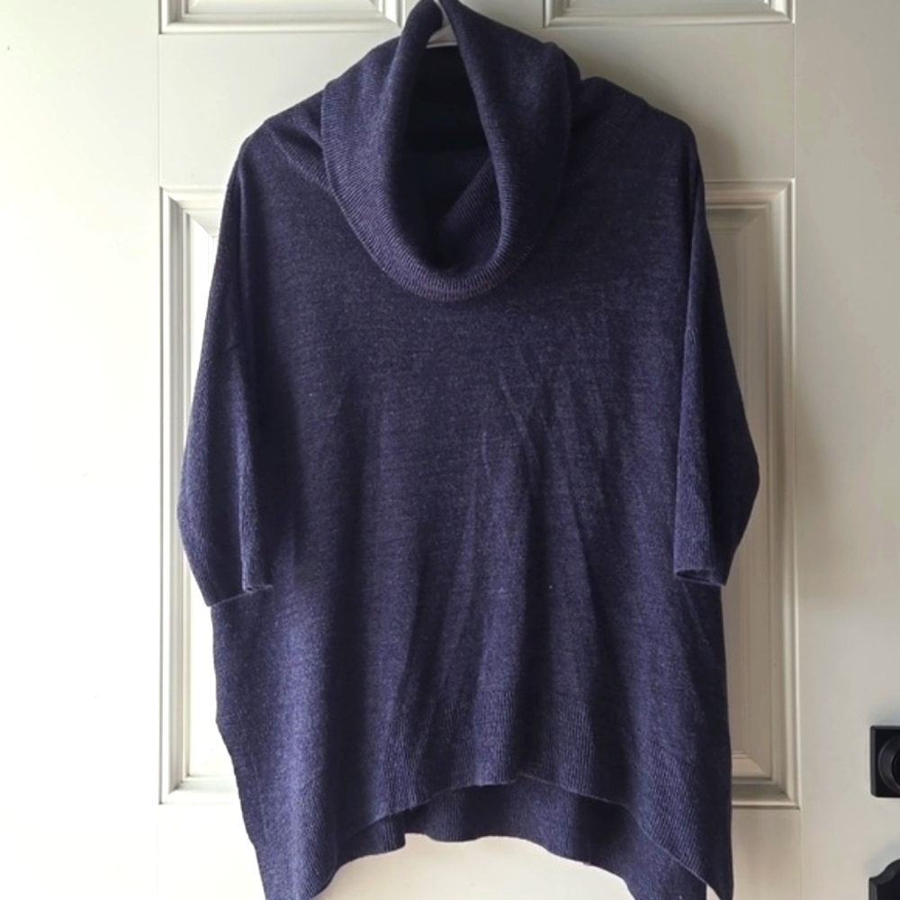Evereve Braeve Turtleneck Shark Bite Hem Sweater